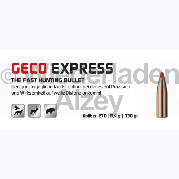 GECO Geschosse, .277, 130 grain, 8,4 g, Express