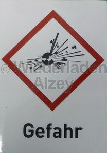 Gefahrgutaufkleber "Explosionsgefährlich - Gefahr", Größe 14,8 x 21,0 cm