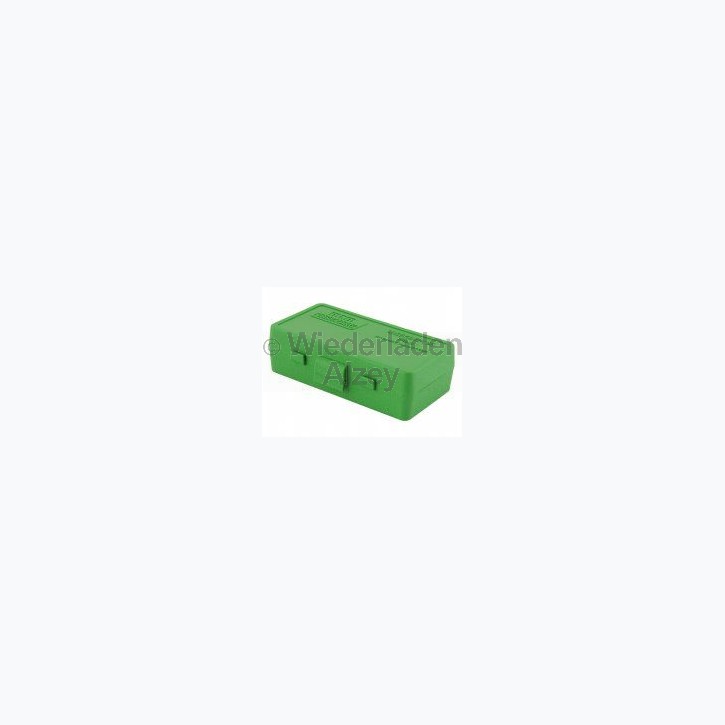 50er MTM Patronenbox, Klappdeckel, grün, 9 mm Para, MTM Art.-Nr.: P-50-9M-10