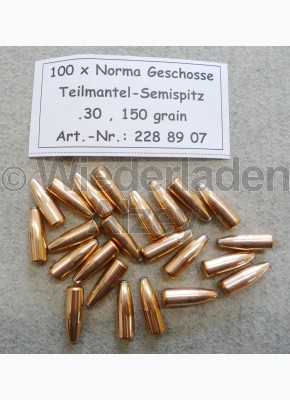 Norma "whitetail" Geschosse, .308, 150 grain, 9,7 g, Teilmantel-Semispitz