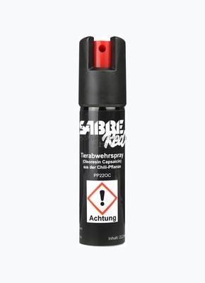 Sabre Red, Tierabwehrspray Pocket Clip, max. effektive Reichweite ca. 4 Meter, reicht für ca. 35 Sprühstöße von ca. 1 Sek., Wirkungsdauer ca. 1 Std., Inhalt 22,2 ml, Art.-Nr. 201PP220C