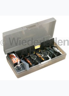MTM, Aufbewahrungsbox für Pfeil- und Bogenzubehör, mit herausnehmbaren Einsatz, Größe ca. 21 x 11 x 5 cm, Farbe rauch-klar, Art.-Nr.: BH-1-41