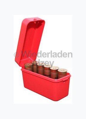 10er MTM Schrotpatronenbox mit Klappdeckel, rot, Art.-Nr.: S-10-30