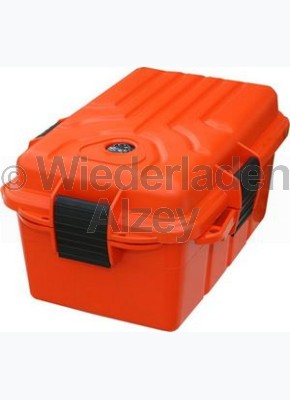 MTM, wasser- und witterungsbeständige Transportbox, Größe 25 x 17 x 12 cm, Orange, mit Kompass, O-Ring gedichtet, Art.-Nr.: S1074-35