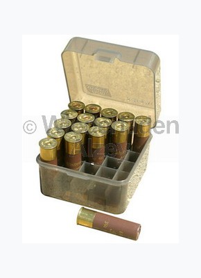 25er MTM Schrotpatronenbox mit Klappdeckel, rauch-klar, Art.-Nr.: S25D-12M41