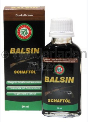BALSIN Schaft- und Holzpflegeöl, Dunkelbraun, Flasche mit 50 ml Inhalt