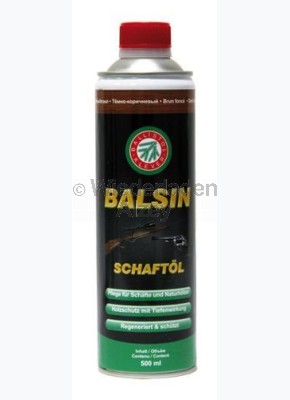 BALSIN Schaft- und Holzpflegeöl, Dunkelbraun, Flasche mit 500 ml Inhalt